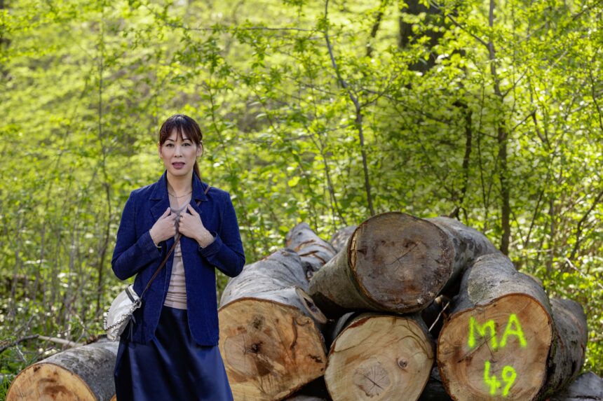 Miriam Hie beim OOOM-Fotoshooting im Wienerwald