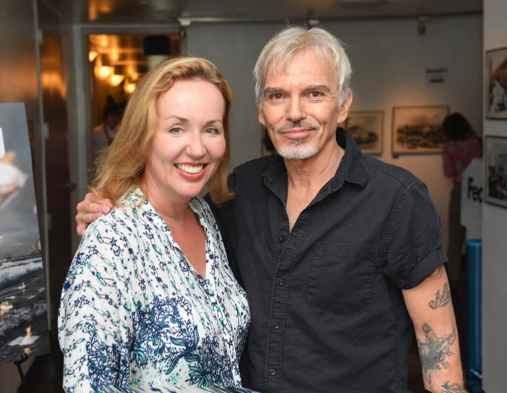 CALL-Autorin Elisabeth Sereda mit Billy Bob Thornton
