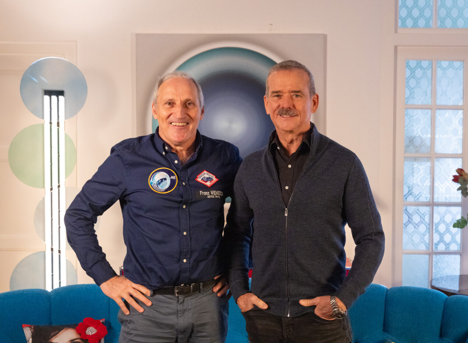 Die Astronauten Chris Hadfield (r.) und Franz Viehböck zu Gaste bei CALL (Foto: CALL/Roland Unger)