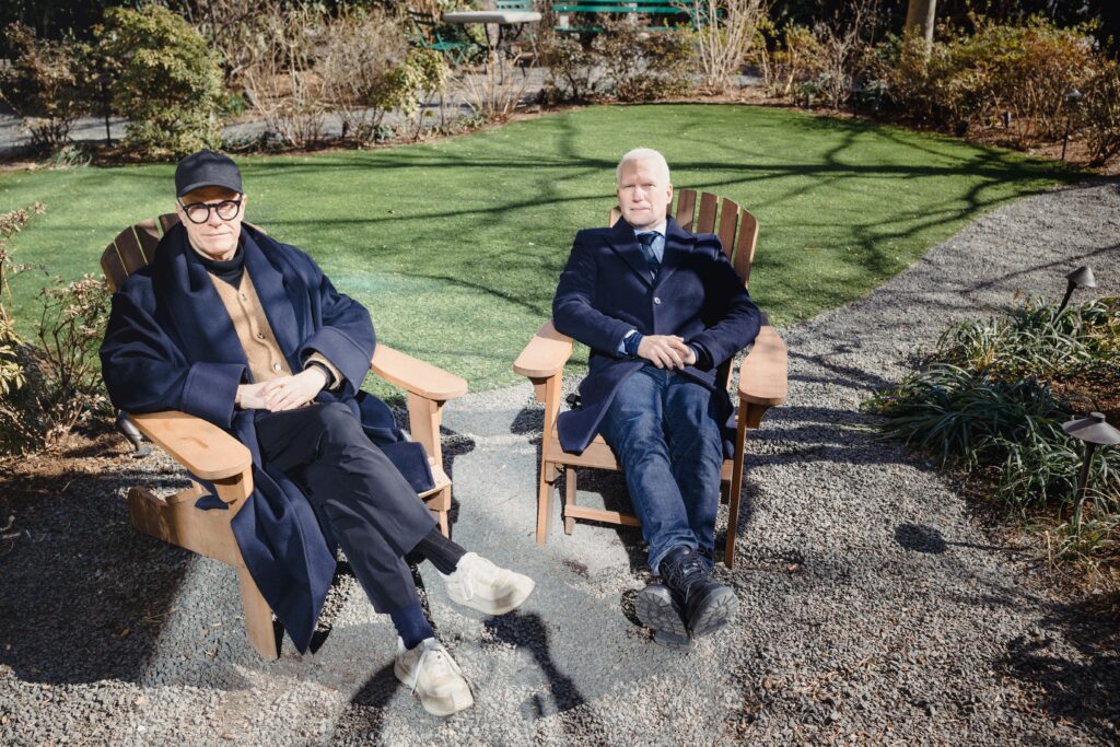 Hans Ulrich Obrist und Klaus Biesenbach beim CALL-Fotoshooting in New York (Foto: CALL/Sara Naomi Lewkowicz)