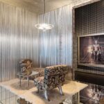 Josef Hoffmann, „Zimmereinrichtung für eine großen Star“, gezeigt auf der Pariser Weltausstellung 1937 im Hintergrund: Metropolis, 1927 (Foto: kunst-dokumentation.com/MAK)