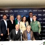 Jürgen Bess (GF Gasteinertal Tourismus), Eva Irnberger (GF TVB Bad Hofgastein), Festival-Gründerinnen Elisabeth Sereda & Christina Zappella-Kindel, Harald Hölzl (CEO Kia Austria), Diane Messer (stehend v.l.n.r.); Oliver Hirschbiegel (Festival-Präsident), Reinhold Messner (Foto: CALL Film Festival/Roland Unger)