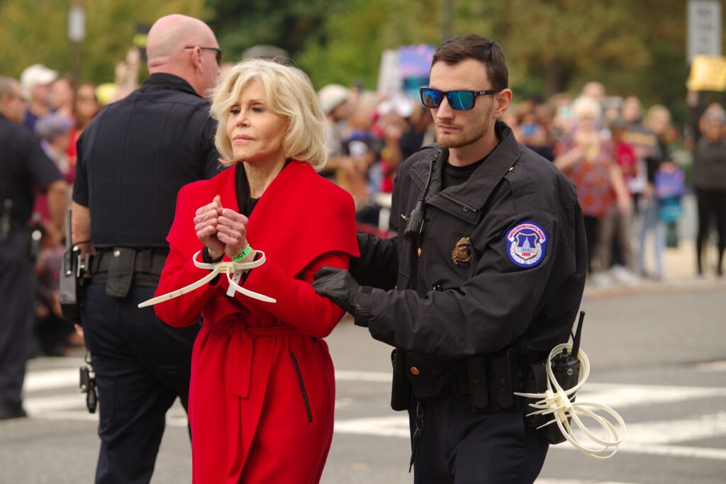 Sie lässt sich für ihre Werte auch mal verhaften: Jane Fonda, Schauspielerin und Aktivistin (Foto: Shutterstock)