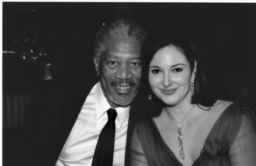 Christina Zappella-Kindel mir Morgan Freeman
