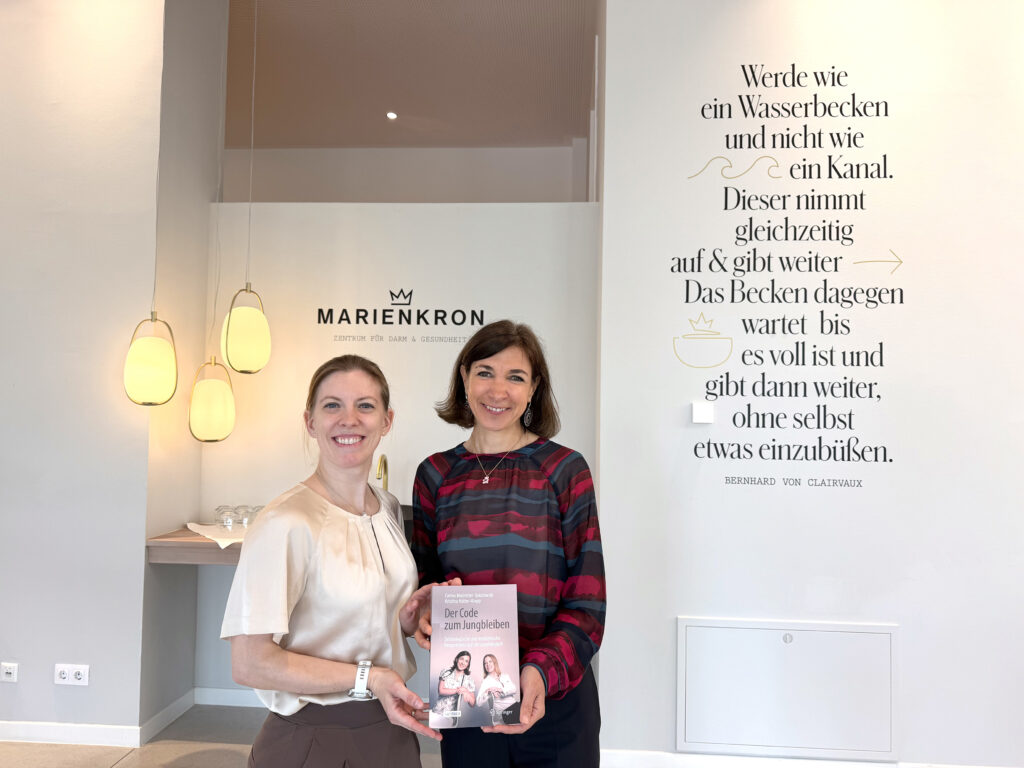 Dr. Corina Madreiter-Sokolowski und Dr. Kristina Hütter-Klepp gaben Einblicke in die Zellbiologie des Alterns (Foto: Marienkron)
